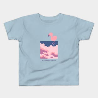 Flamingo be afraid but do it anyway Kids T-Shirt